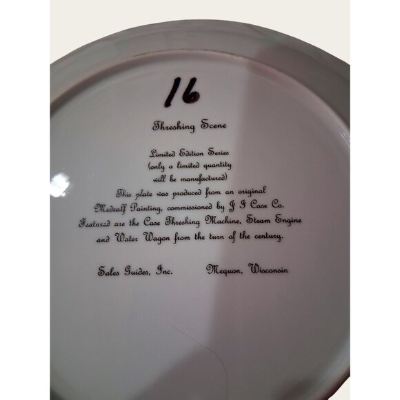 Limited Edition Threshing Scene Collectors Plate SUPER RARE - Picture 6 of 7